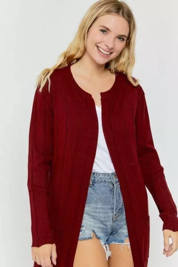 wholesale clothing maxi long slv sweater cardigan hersmine