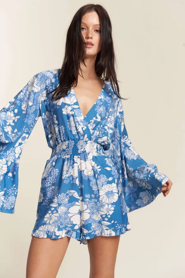 wholesale clothing rayon nylon floral kimono slv with shorts romper hersmine