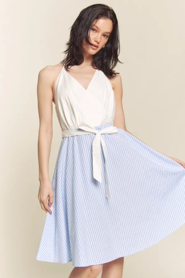 wholesale clothing contrast top mini dress hersmine