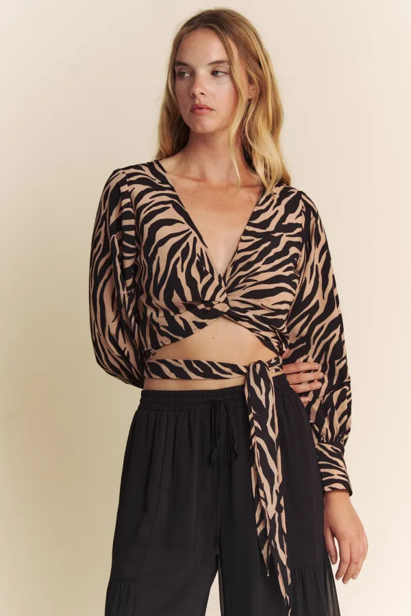 wholesale clothing zebra print lv slv top hersmine