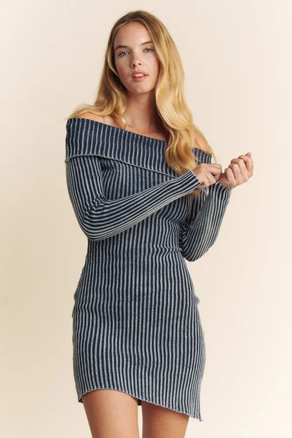wholesale clothing offshoulder sweater dress hersmine