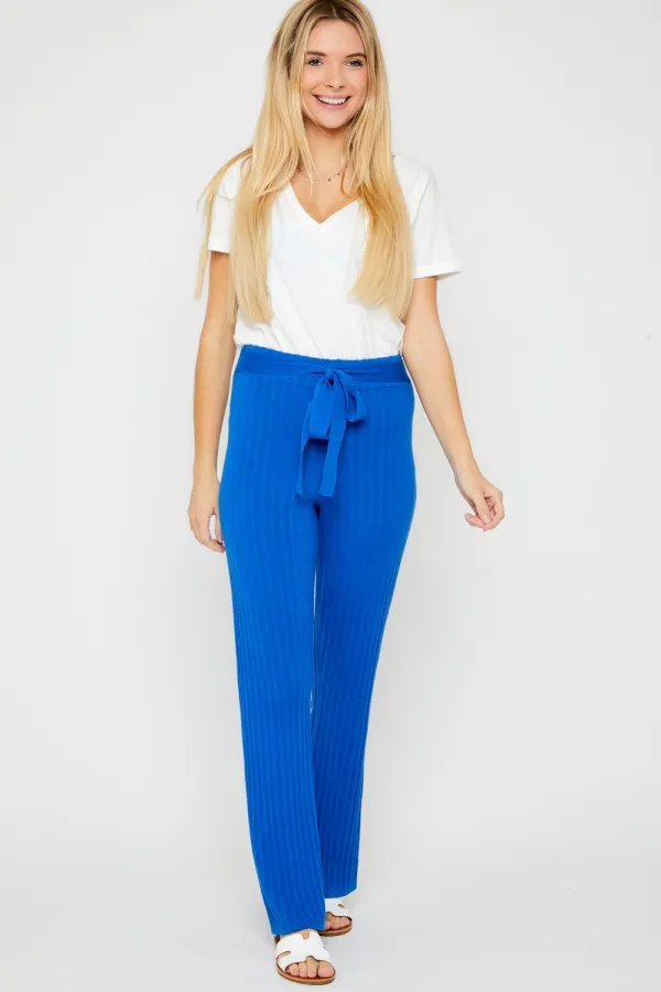 wholesale BELTED TIE FRONT SWEATER PANTS hersmine