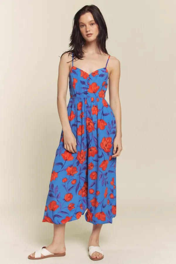 wholesale clothing floral print jumpsuit hersmine