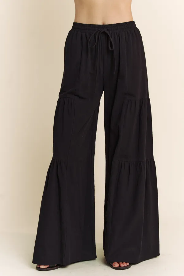 wholesale LINEN WIDE LEG PANTS hersmine