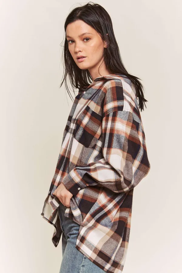 wholesale BUTTON DOWN PLAID SHIRT hersmine