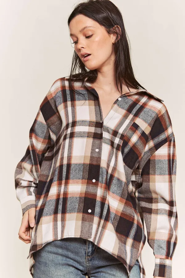 wholesale clothing button down plaid shirt hersmine