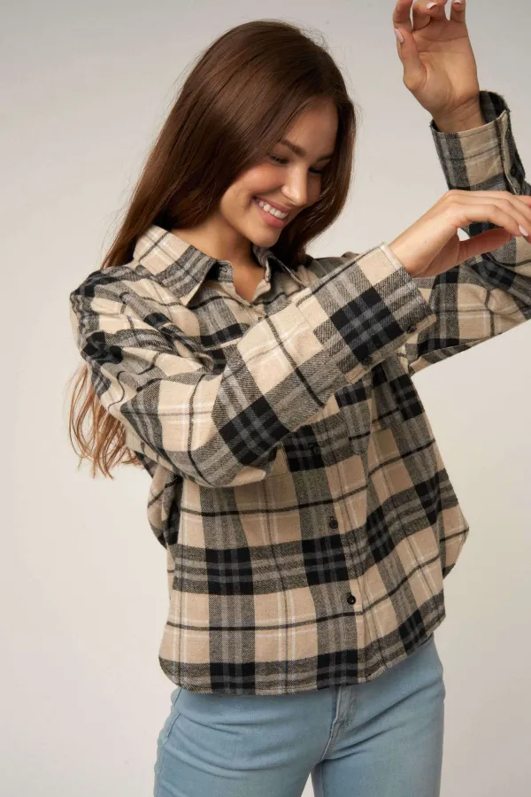 wholesale PLAID BUTTON DOWN SHIRT hersmine