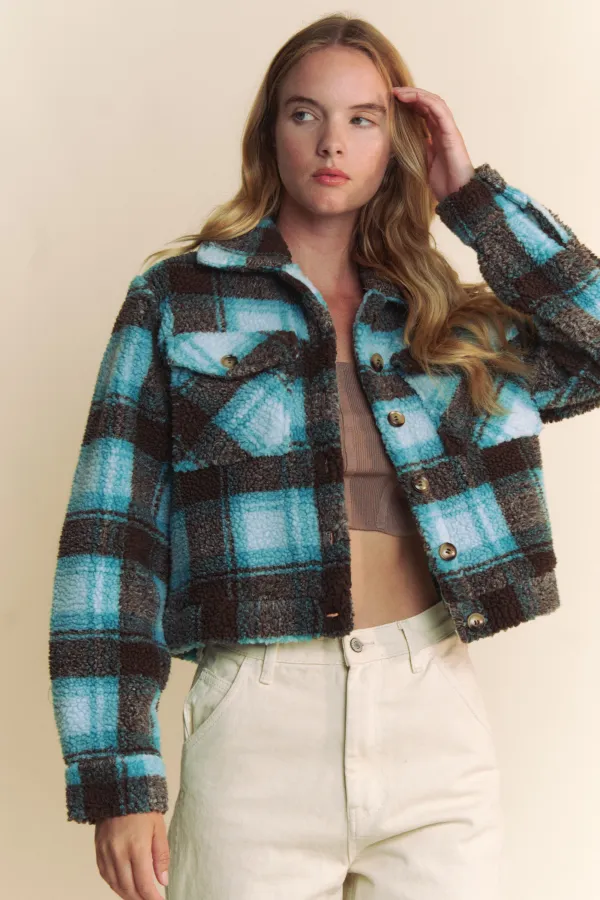 wholesale BRUSHED PLAID JACKET hersmine