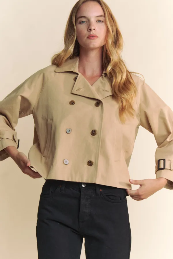 wholesale SHORT TRENCH JACKET hersmine