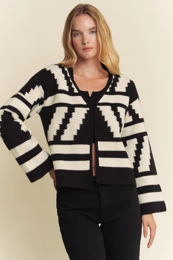 wholesale clothing aztec print open sweater cardigan hersmine