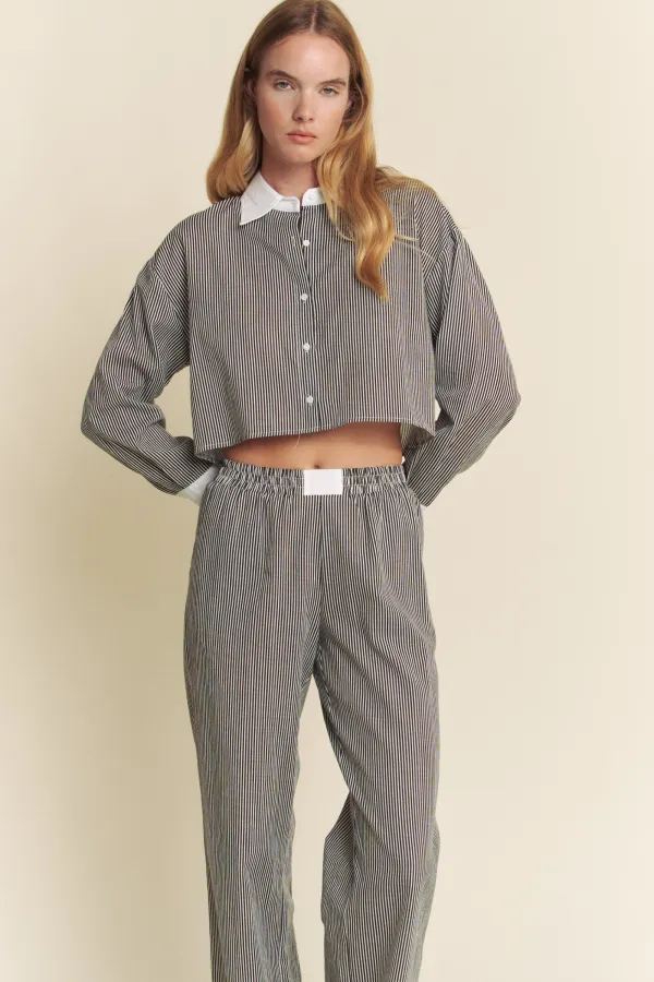 wholesale clothing long slv shirt wth matching pants set hersmine