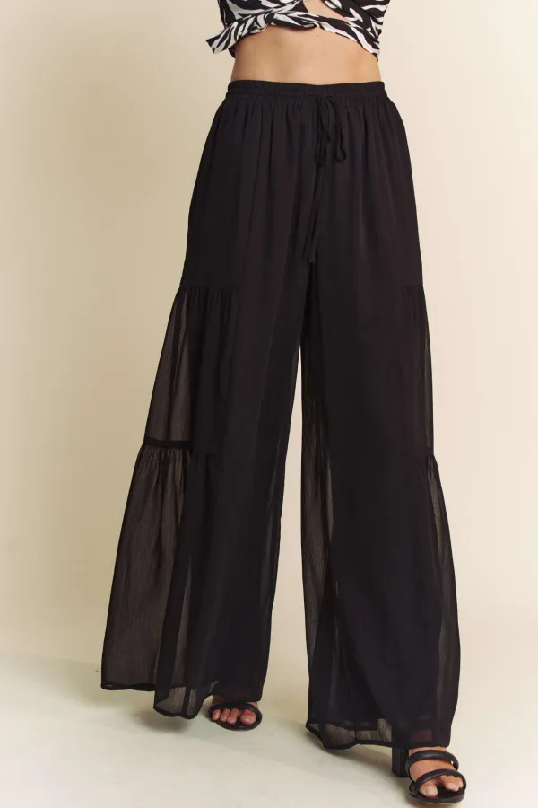 wholesale clothing yoru chiffon wide leg pants hersmine