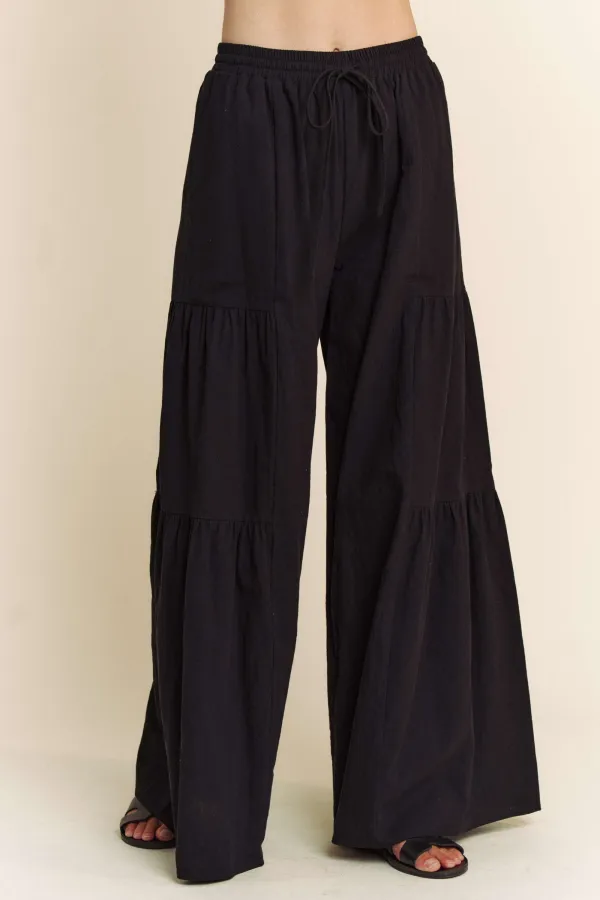 wholesale LINEN WIDE LEG PANTS hersmine