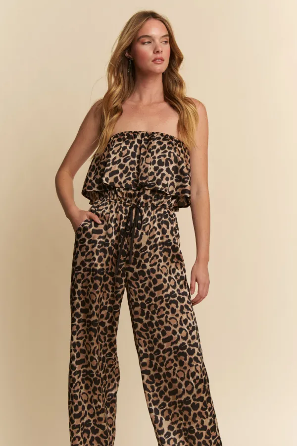 wholesale ANIMAL PRINT TUBE JUMPSUIT hersmine