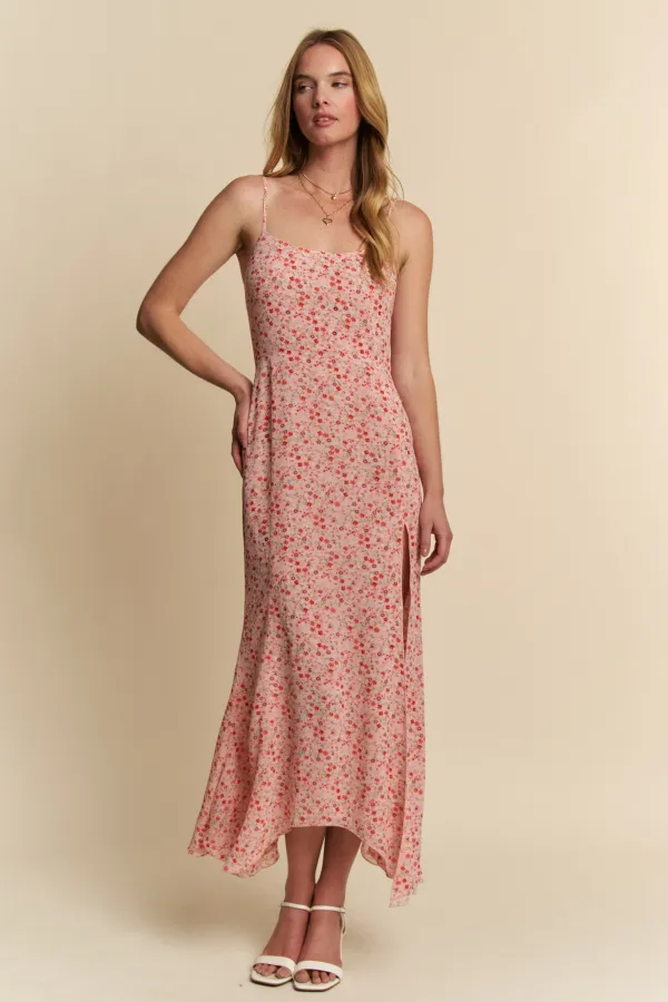 wholesale clothing ditzy chiffon side slit dress hersmine