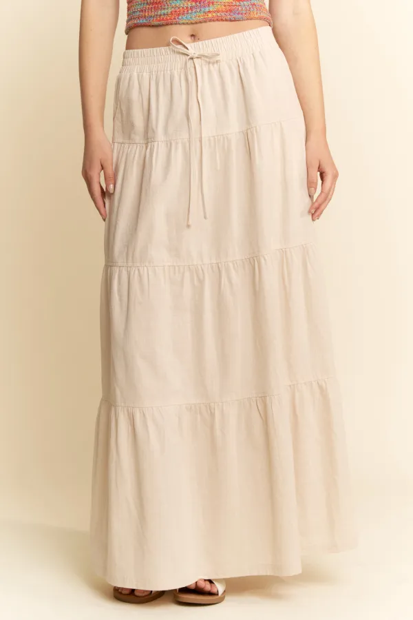 wholesale LINEN MAXI SKIRT hersmine