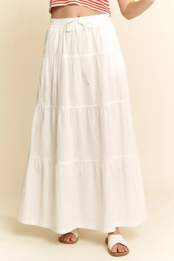 wholesale clothing linen maxi skirt hersmine