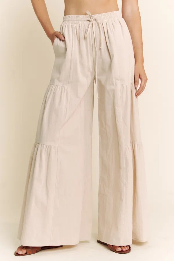 wholesale clothing linen wide leg pants hersmine