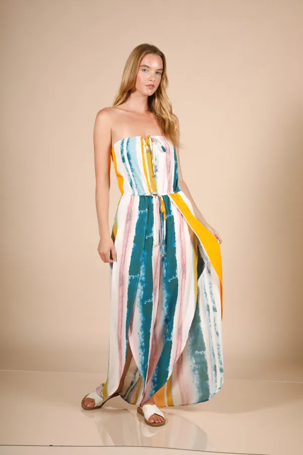 wholesale TUBE TIE WAIST OPEN LEG JUMPSUIT hersmine